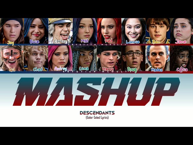 Descendants - Mashup Megamix (Color Coled Lyrics)