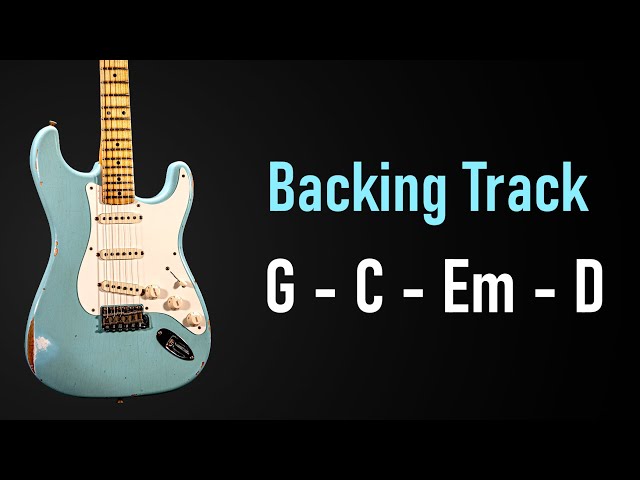 Rock Pop BACKING TRACK in G Major | G C Em D | 110 BPM | Guitar Backing Track