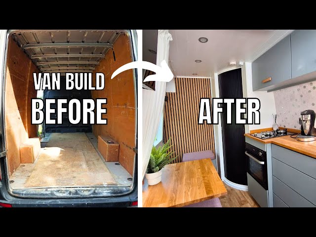 FULL VAN Conversion TIMELAPSE - Luxury DIY VAN BUILD With no experience | Vanlife