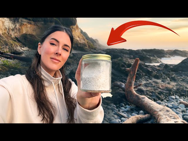 THIS WAS TOO EASY!! Turning OCEAN WATER into SEA SALT #cooking #pacific #salt