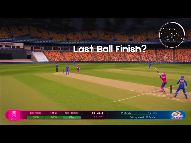 Last Over Thriller in Cricket 24 Mumbai Indians vs Rajasthan Royals