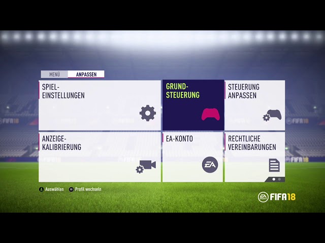 FIFA 18 CONTROLLER UND KAMERAEINSTELLUNGEN