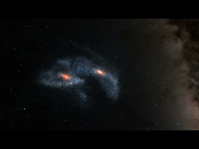 Galaxies collide in SpaceSim