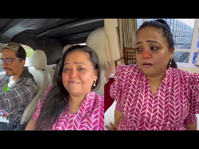 Bharti Singh Crying after Delivering her Baby Boy at Hospital with Harsh Limbachiya