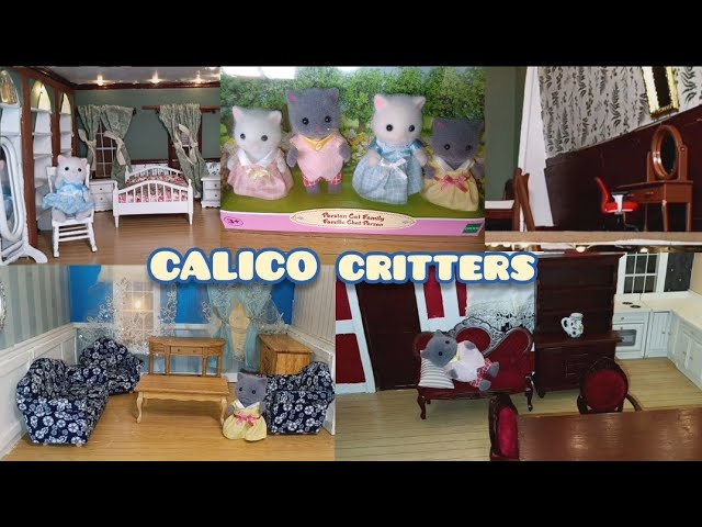 Calico Critters Persian CAT 🐈 Family unboxing and New HOME Full Tour 🐱🐈‍⬛