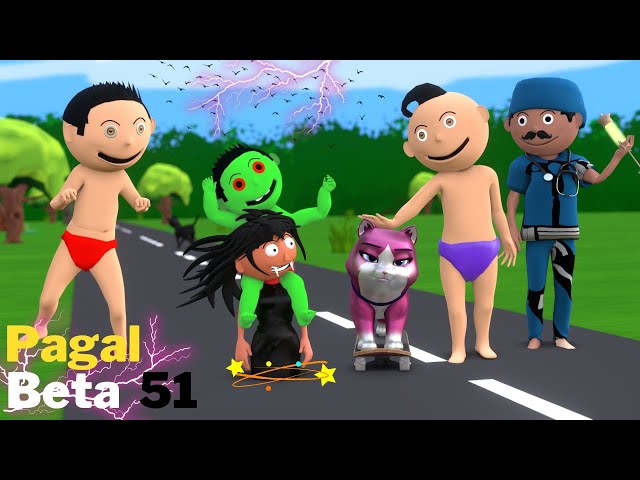 Pagal Bittu Sittu | Bittu or Remote wala Dinosaur | Bittu Sittu Toons | Pagal Beta | Cartoon Comedy