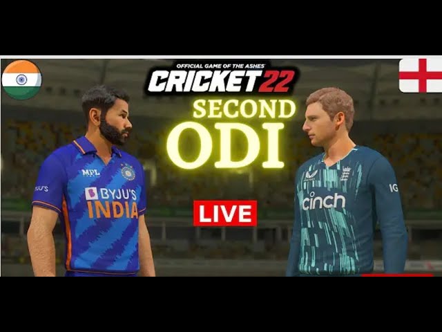 🔴LIVE: IND vs ENG | India vs England 2nd ODI 2022 | Scores & Commentary in hindi || Cricket22 30fps