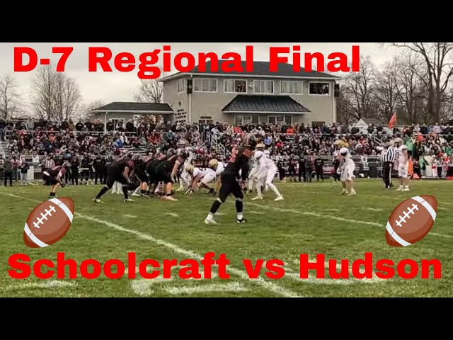 2024 Schoolcraft vs Hudson D-7 Regional Final MHSAA Football Playoffs