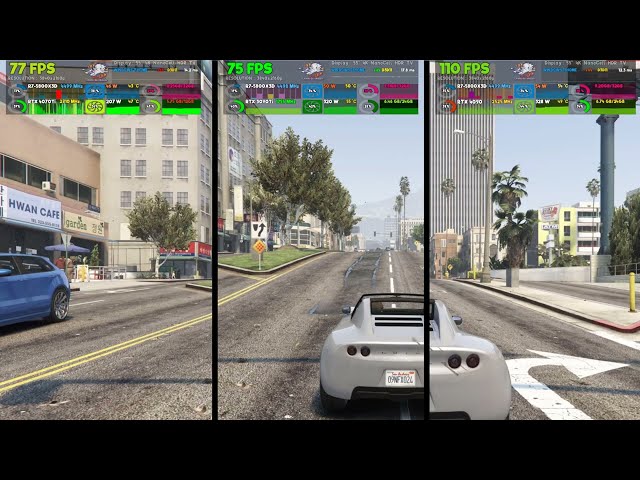 GTA V RTX 4070 Ti vs RTX 4090 vs RTX 3090 Ti