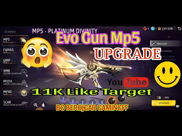 Evo Gun MP5 | Upgrade | 11k like target | 2024 | #freefire #videos #viral #evogun #upgrade