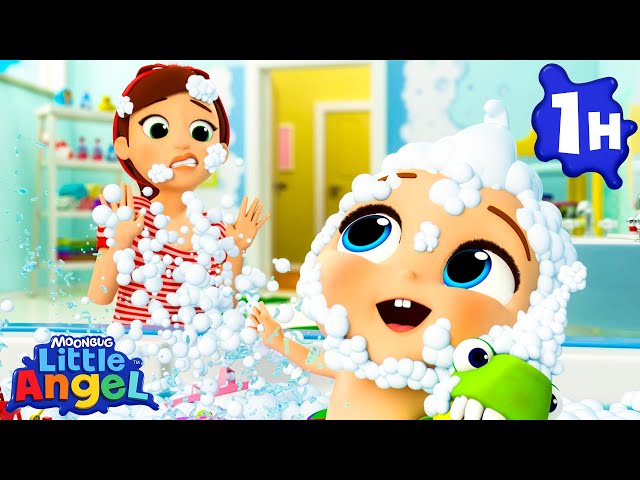 Having Fun During Bath Time!  | Little Angel | Family Time! 👨‍👩‍👦 | MOONBUG KIDS | Family...