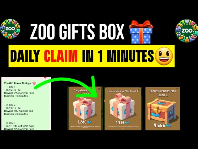 Zoo Gift Box All Claim in 1 minutes | Zoo Gift Box claim Method | Zoo Gift Box Time today