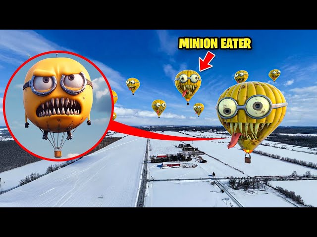 Drone Catches MINION.EXE BALLON EATER IN REAL LIFE! (INFECTED SKY)