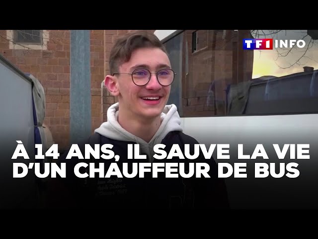 À 14 ans, il sauve la vie d'un chauffeur de bus｜TF1 INFO