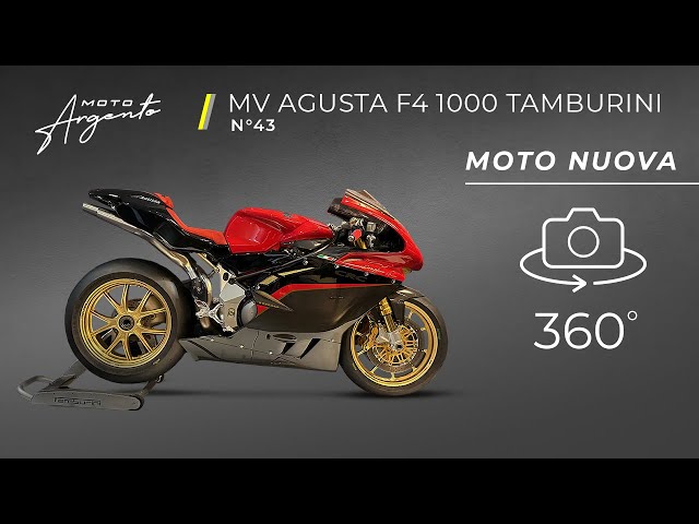 MV Agusta F4 1000 N°43 Massimo Tamburini - Moto Nuova - Vista a 360° - Moto Argento