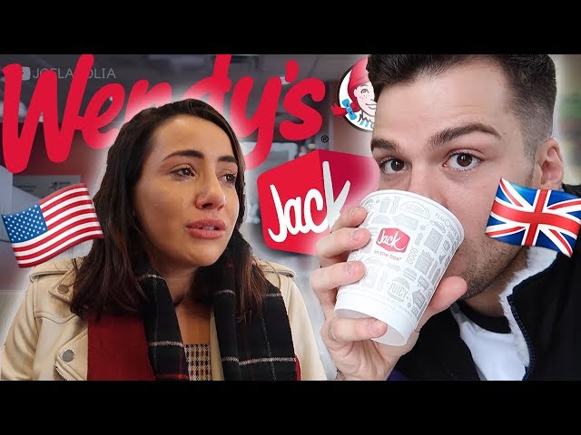 British Try WENDY'S vs. JACK IN THE BOX! | Texas Series