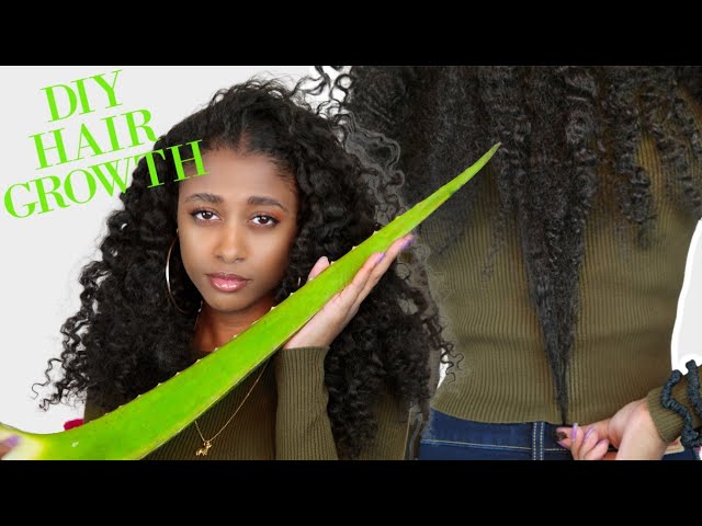 EXTREME HAIR GROWTH USING ALOE VERA | Curly Hair Growth Challenge