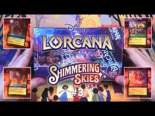 Disney Lorcana "Shimmering Skies" Booster Box Opening #3 NO COMMENTARY