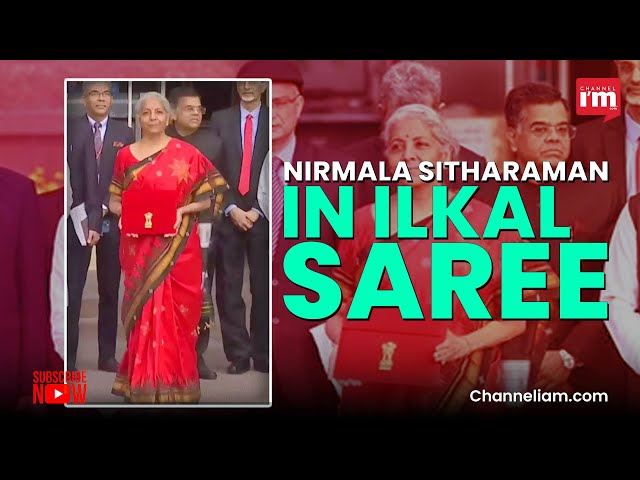 Nirmala Sitharaman wears an Ilkal kasuti-patterned saree from Karnataka