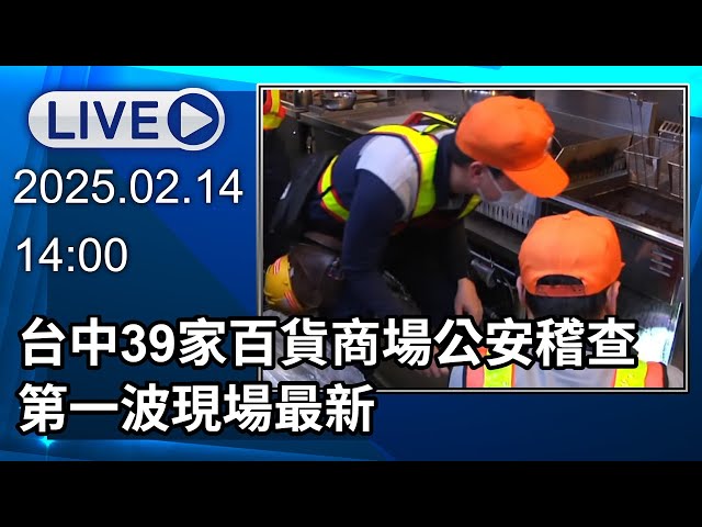 🔴【LIVE直播】台中全市39家百貨商場公安稽查 第一波現場最新│中視新聞 20250214