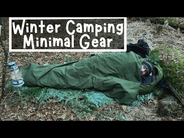 Winter Camping Minimal Gear | Bushcraft Bed and Bedroll | Cowboy Camping