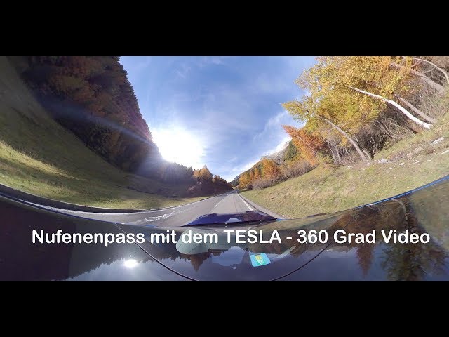 Nufenenpass mit dem TESLA - 360 Grad Video