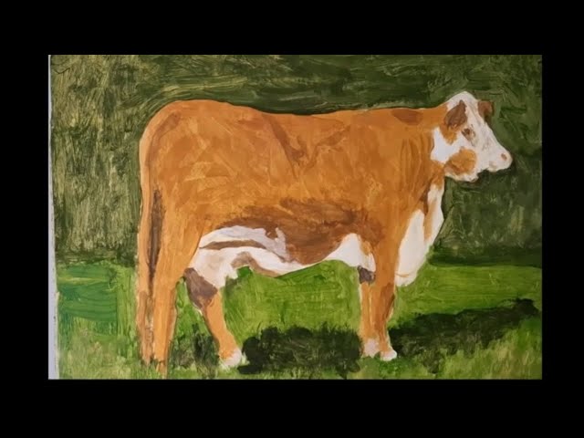 Amazing Acrylic Cow Painting Tutorial for Beginners