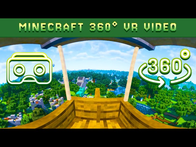 360 Degree VR Video. 🚀✨ Airship Adventure in Minecraft  |  Minecraft VR Experience.