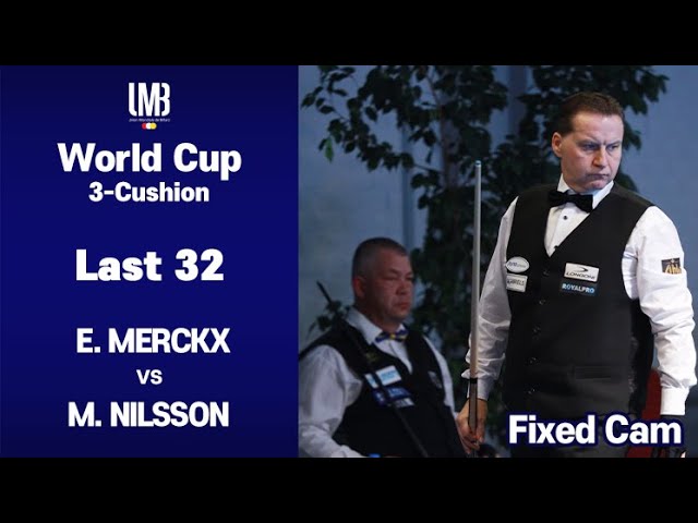 [Antalya World Cup 3-Cushion 2020] Last 32 - E. MERCKX (BEL) vs M. NILSSON (SWE). 40pts