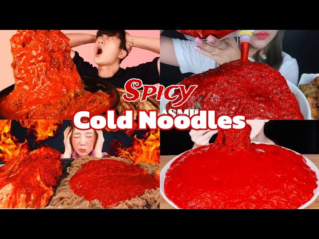 ASMR Mukbang Hot & Spicy Cold Noodles Challenge