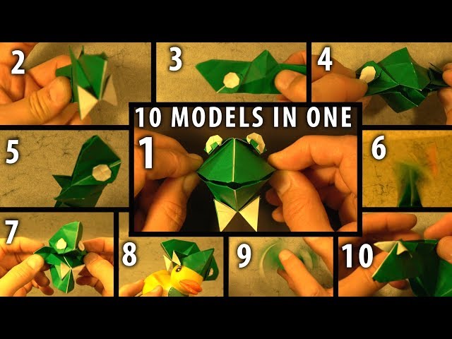 10 Models in One! ft. Kermit the Frog - Origami