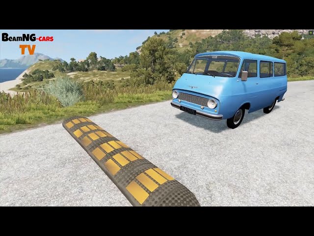 Cars vs Massive Speed Bumps & Potholes #57 - BeamNG.drive | BeamNG-Cars TV live 9