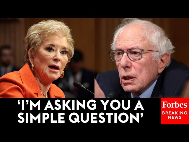 Bernie Sanders Repeatedly Asks Linda McMahon About Teacher Salaries