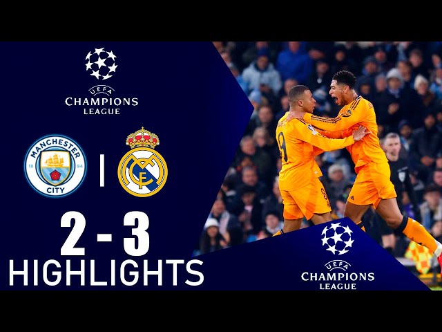 Manchester City vs Real Madrid 2-3 Resumen y Goles (Man City vs RMA) | Liga de Campeones 2024-25