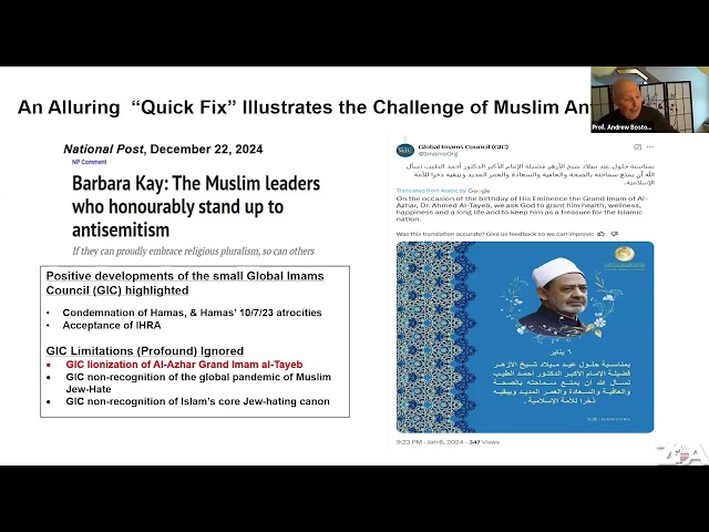 ZOA Webinar: Prof. Dr. Andy Bostom; Islamic Jew-Hatred: Its Role in Today’s Upsurge in Antisemitism