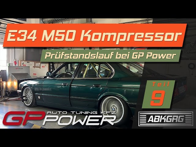 BMW E34 M50 Supercharger| #9: Dyno run | eng subs | Rotrex supercharger