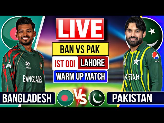 🔴Live Warm Up : Pakistan vs Bangladesh Ist Warm Up Match Live |  Scores AND COMMENATRY | Pak vs Ban