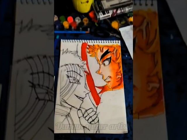 Drawing Rengoku Kyojuro🔥 #anime #rengoku #trending #trend #fyp #foryou #shorts