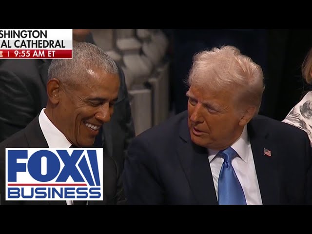 Trump makes Obama laugh ahead of Jimmy Carter's funeral service