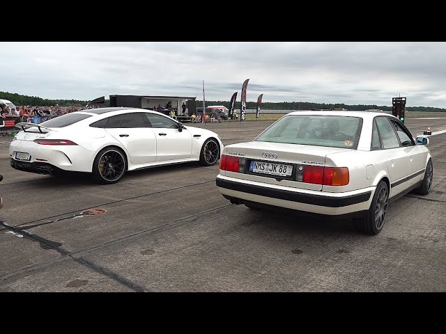 760HP Audi 100 Quattro vs Mercedes-AMG GT63s 4Door vs Nissan GT-R R35