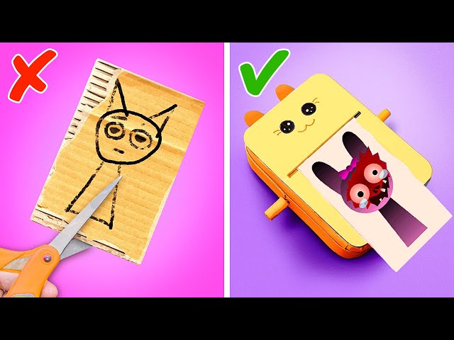 Best Paper Crafts 🤩 Magic Cardboard Sprunki Printer! *Creative Paper Tips*