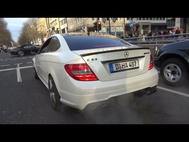 Mercedes C63 AMG - 4.0L V8 vs 6.2L V8 Engine SOUNDS!