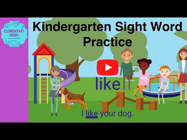 Kindergarten (Primer) Dolch Sight Word Practice Story