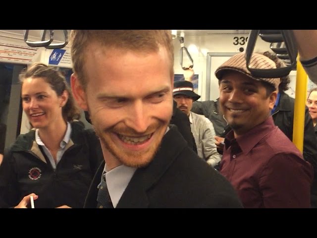 Train Passengers Sing Over the Rainbow!