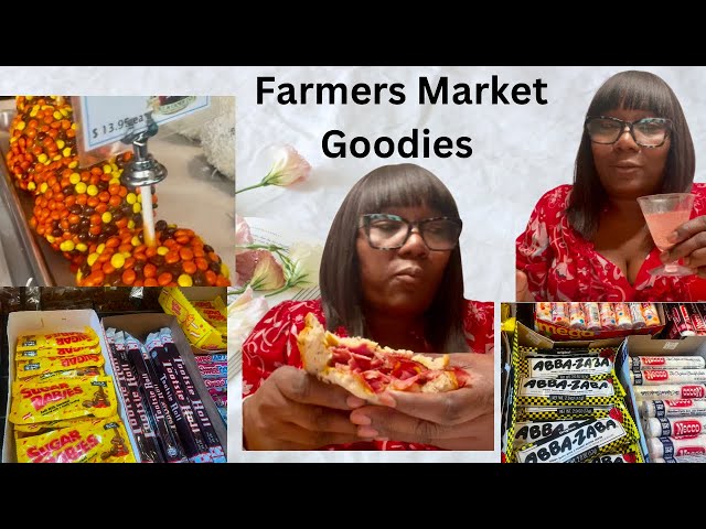 Farmers Market Goodies & A Delicious 😋 Bite ! #mukbang #farmersmarket #livingbeautifullyover50