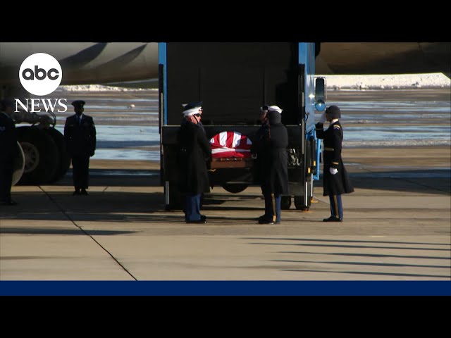 Jimmy Carter's casket arrives in DC