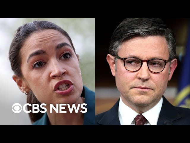 Ocasio-Cortez reacts to Trump's "horrific" Gaza plans, Johnson calls them "bold" move