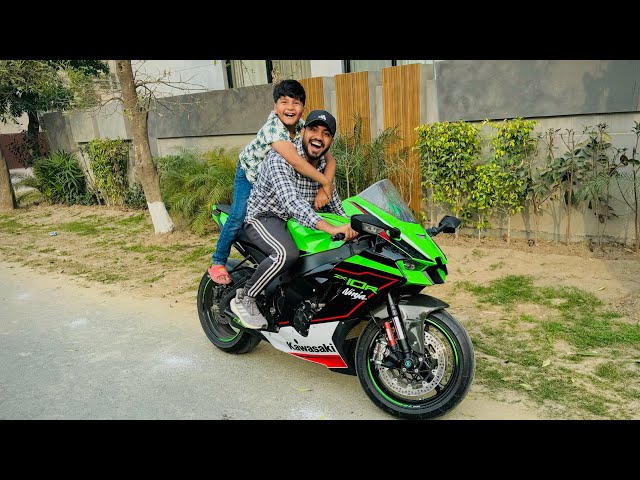 ALHAMDULILLAH Anas Bhai ko 1 Caror ki Heavy Bike Zx10R Psnd A gai 😱|| Ali ny Heavy Bike ki ride ki