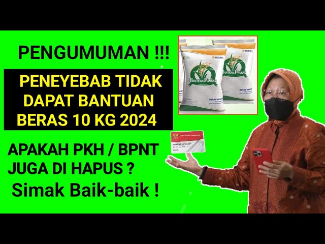 PENYEBAB TIDAK DAPAT BANTUAN BERAS 10 KG TAHUN 2024 | INFO PKH BPNT HARI INI