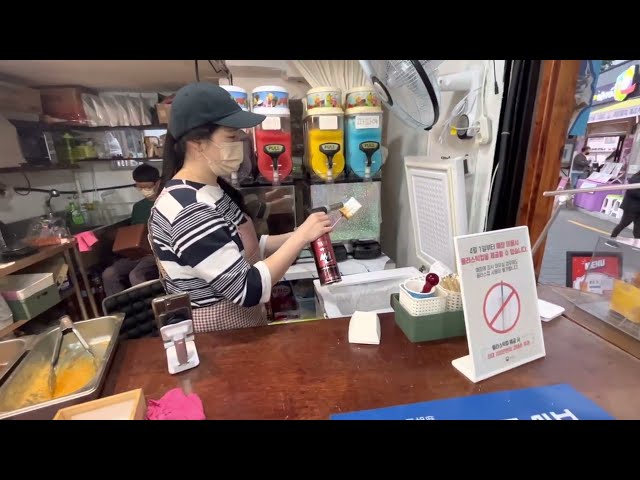 मार्शमालों आइस्क्रीम 🔥🍦| Marshmallow Ice Cream #southkorea #busan #streetfood